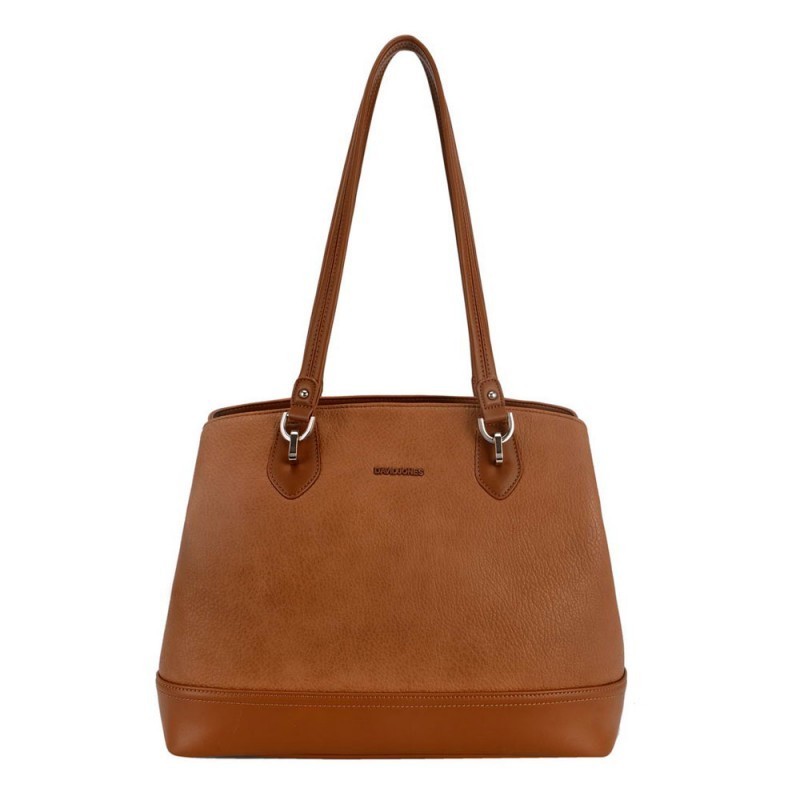 sac à main style cabas de couleur marron pour femme